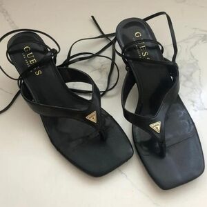 GUESS Black Strappy Sandals Size 6